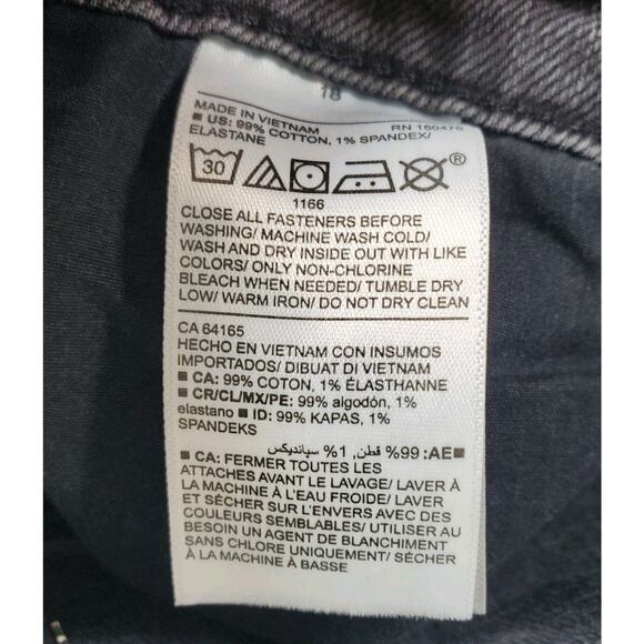 Old Navy Women’s Mid-Rise Boyfriend Straight Black Jeans Size 18 Stretch - Picture 7 of 8